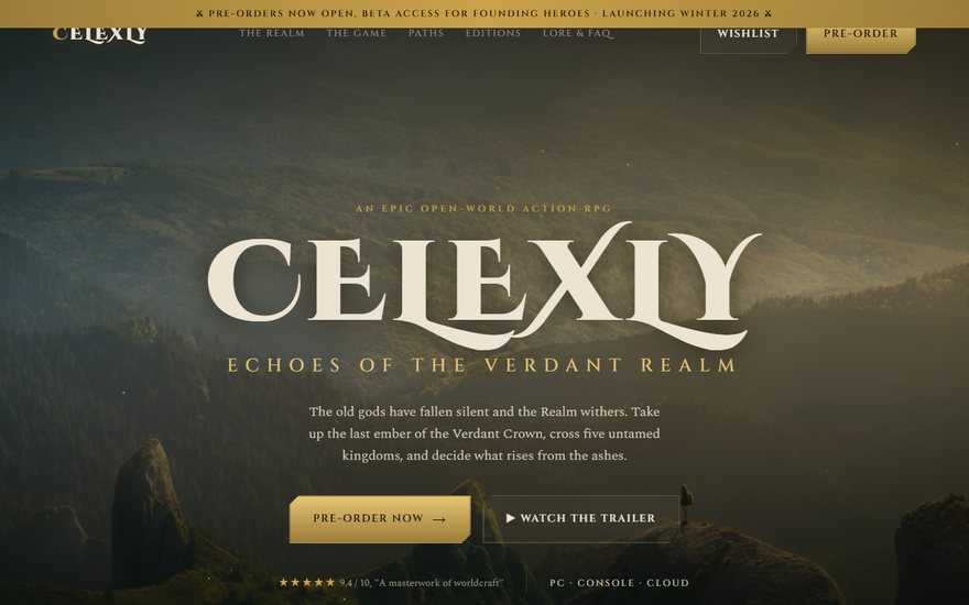 Fantasy RPG landing demo